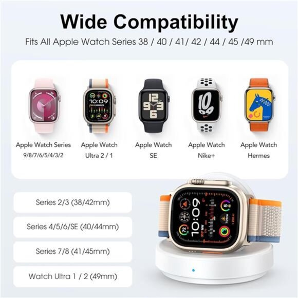 Portable Magnetic Charging Dock for Apple Watch,Wireless Fast Watch ChargerStand - Picture 4 of 7